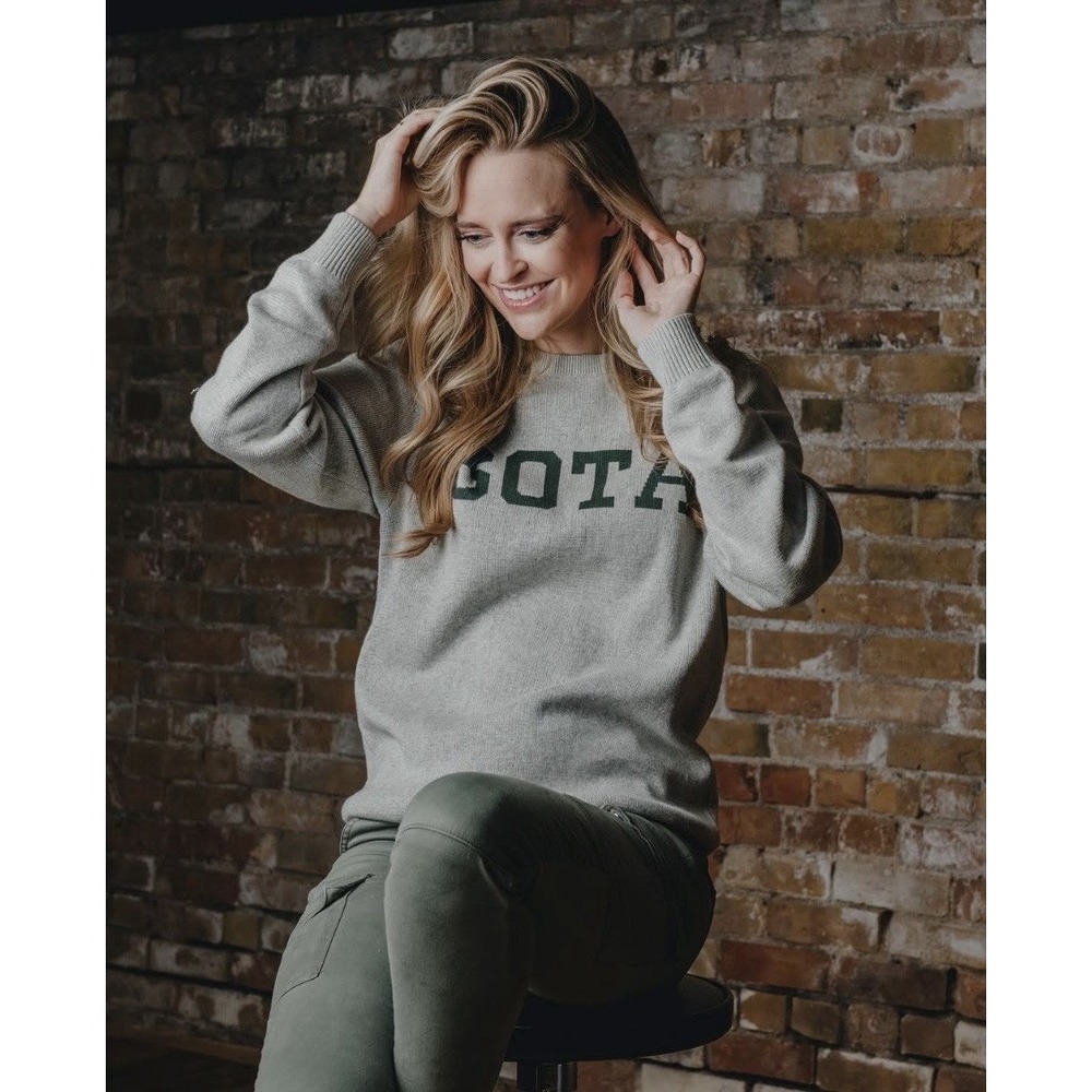 SOTA Clothing Co Minnesota Caribou‎ Run Sweater Small Heather Grey Green NWT